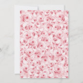 Zwart Roze Zilver Bloemen Vlinders Quinceanera Kaart (Achterkant)