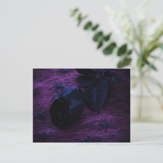 Zwart Rozen Briefkaart (Staand voorkant)