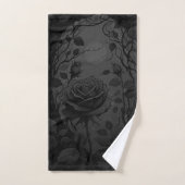 Zwart Rozen Motif 2 Bad Handdoek (Handdoek)