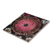 Zwart Rozen slingerbord Tegeltje (Zijkant)