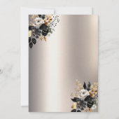 Zwart Rozen String Licht Ivoor 80ste Verjaardag Kaart (Achterkant)