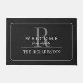  Zwart Rubber Ontwerp met Gepersonaliseerde Deurmat (Voorkant)