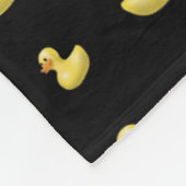 Zwart rubbereend patroon fleece deken (Hoek)