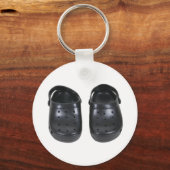 Zwart rubberkogels sleutelhanger (Voorkant)