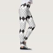 Zwart ruitvormpatroon leggings (Rechts)