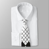 Zwart ruitvormpatroon stropdas (Gebonden)