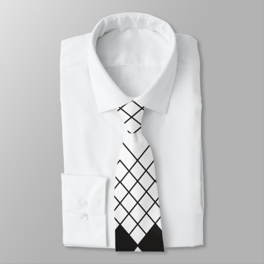 Zwart ruitvormpatroon stropdas (Gebonden)