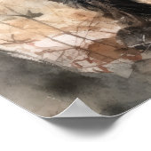 Zwart Russisch Terriër Hondenkunst Print Poster (Hoek)