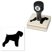 Zwart Russisch Terrier Hondenras Silhouet Rubberstempel (Gestempeld)