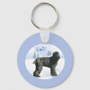 Zwart Russisch Terrier Noel Sleutelhanger