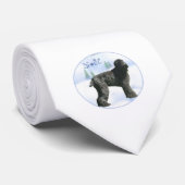 Zwart Russisch Terrier Noel Stropdas (Opgerold)