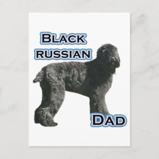 Zwart Russisch Terriër Pa 4 Briefkaart (Voorkant)