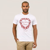Zwart Russisch Terrier Ware Liefde T-shirt (Voorkant volledig)