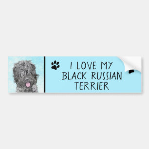 Zwart Russisch tertierschilderij - Kute Original D Bumpersticker