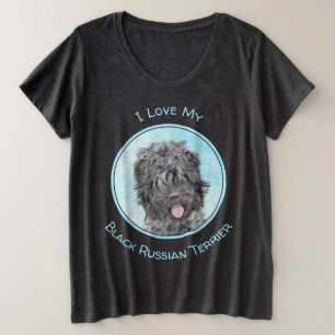Zwart Russisch tertierschilderij - Kute Original D Grote Maat T-shirt