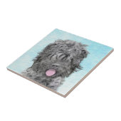 Zwart Russisch tertierschilderij - Kute Original D Tegeltje (Zijkant)