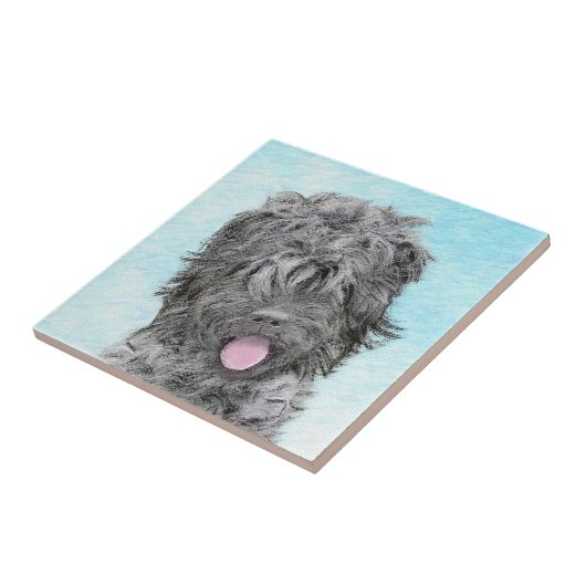 Zwart Russisch tertierschilderij - Kute Original D Tegeltje (Zijkant)