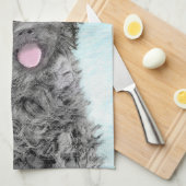 Zwart Russisch tertierschilderij - Kute Original D Theedoek (Quarter Fold)