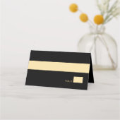 Zwart Rustiek Gouden Cirkel Lijst Ampersand Bruilo Plaatskaartje (Voorkant)