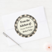 Zwart Rustiek Keuken Gift Label Stickers (Envelop)