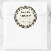 Zwart Rustiek Keuken Gift Label Stickers (Tas)