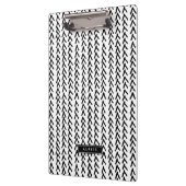 Zwart Rustiek Tribal Patroon Gepersonaliseerd Klem Klembord (Links)