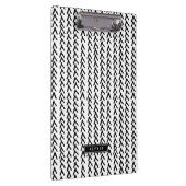 Zwart Rustiek Tribal Patroon Gepersonaliseerd Klem Klembord (Rechts)