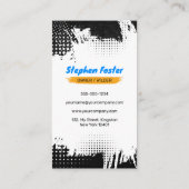 Zwart Rusty Lassen Aannemer Metaal Fabrication Visitekaartje (Achterkant)