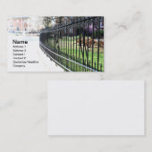 zwart ruw ijzerhek visitekaartje (Voorkant / Achterkant)