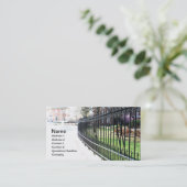 zwart ruw ijzerhek visitekaartje (Staand voorkant)