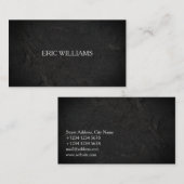 Zwart ruw oppervlak visitekaartje (Voorkant / Achterkant)