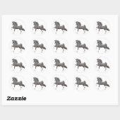 Zwart Saddlebred Horse Sticker (Vel)
