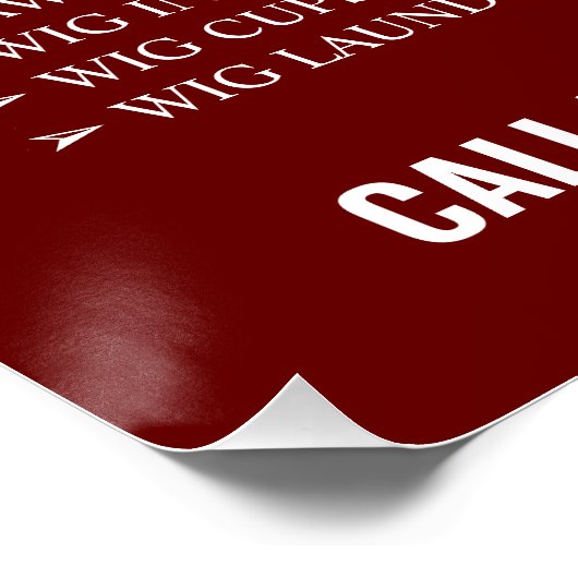 Zwart Salon Bewerkbaar Glanzend Poster (Hoek)