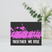 Zwart "Samen, we groeien" Briefkaart (Staand voorkant)