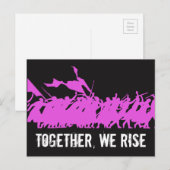 Zwart "Samen, we groeien" Briefkaart (Voorkant / Achterkant)