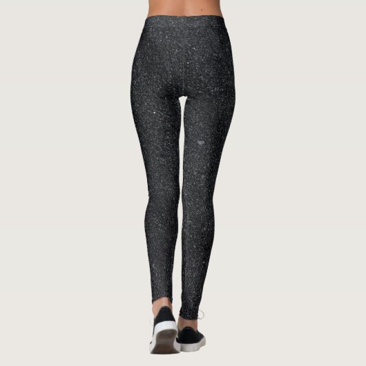 Zwart Sandy Glitter Patroon Leggings (Achterkant)
