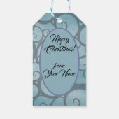 Zwart Santa Dragen Cadeaus Gift Label Cadeaulabel (Achterkant)