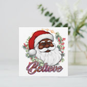 Zwart Santa Geloof Melanine Man Kerstmis Cheer (Staand voorkant)