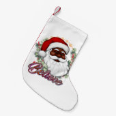 Zwart Santa Geloof Melanine Man Kerstmis Cheer Kleine Kerstsok (Voorkant (Hangend))