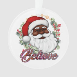 Zwart Santa Geloof Melanine Man Kerstmis Cheer Ornament