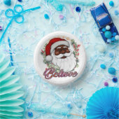 Zwart Santa Geloof Melanine Man Kerstmis Cheer Papieren Kommen (Feest)