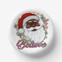 Zwart Santa Geloof Melanine Man Kerstmis Cheer Papieren Kommen