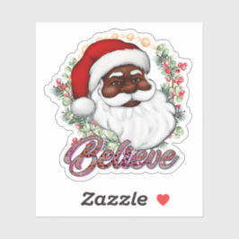 Zwart Santa Melanine Kerst Mannen Vrouwen Kinder X Sticker