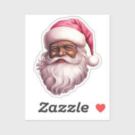 Zwart Santa Melanine Kerst Mannen Vrouwen Kinder X Sticker