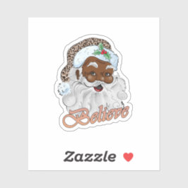 Zwart Santa Melanine Kerst Mannen Vrouwen Kinder X Sticker