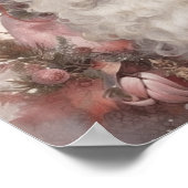 Zwart Santa Portret: Zachte roze & aardetinten Poster (Hoek)