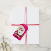 Zwart Santa Speelgoed Sack Papier Gift Label Cadeaulabel (Met Touw)