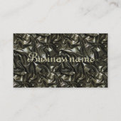 Zwart satijnachtig visitekaartje (Voorkant)