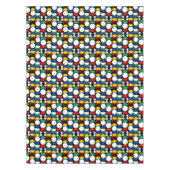 Zwart Scandinavisch Bauhaus Mid-Century Patroon Tafelkleed (Voorkant)