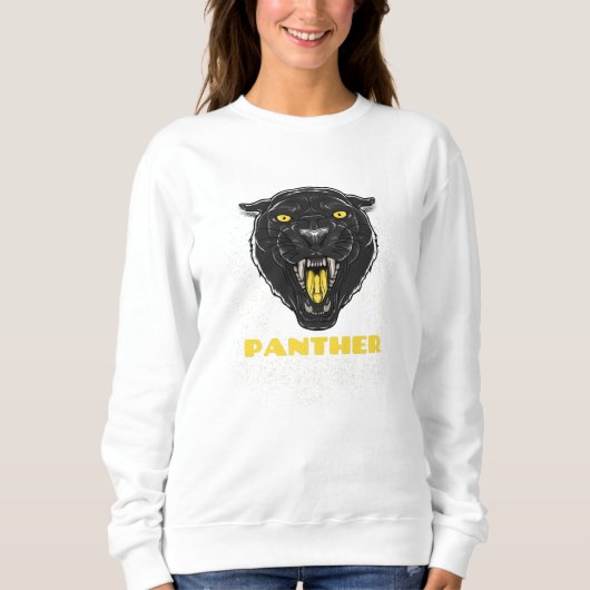 Zwart Scary Panther Trui (Voorkant)